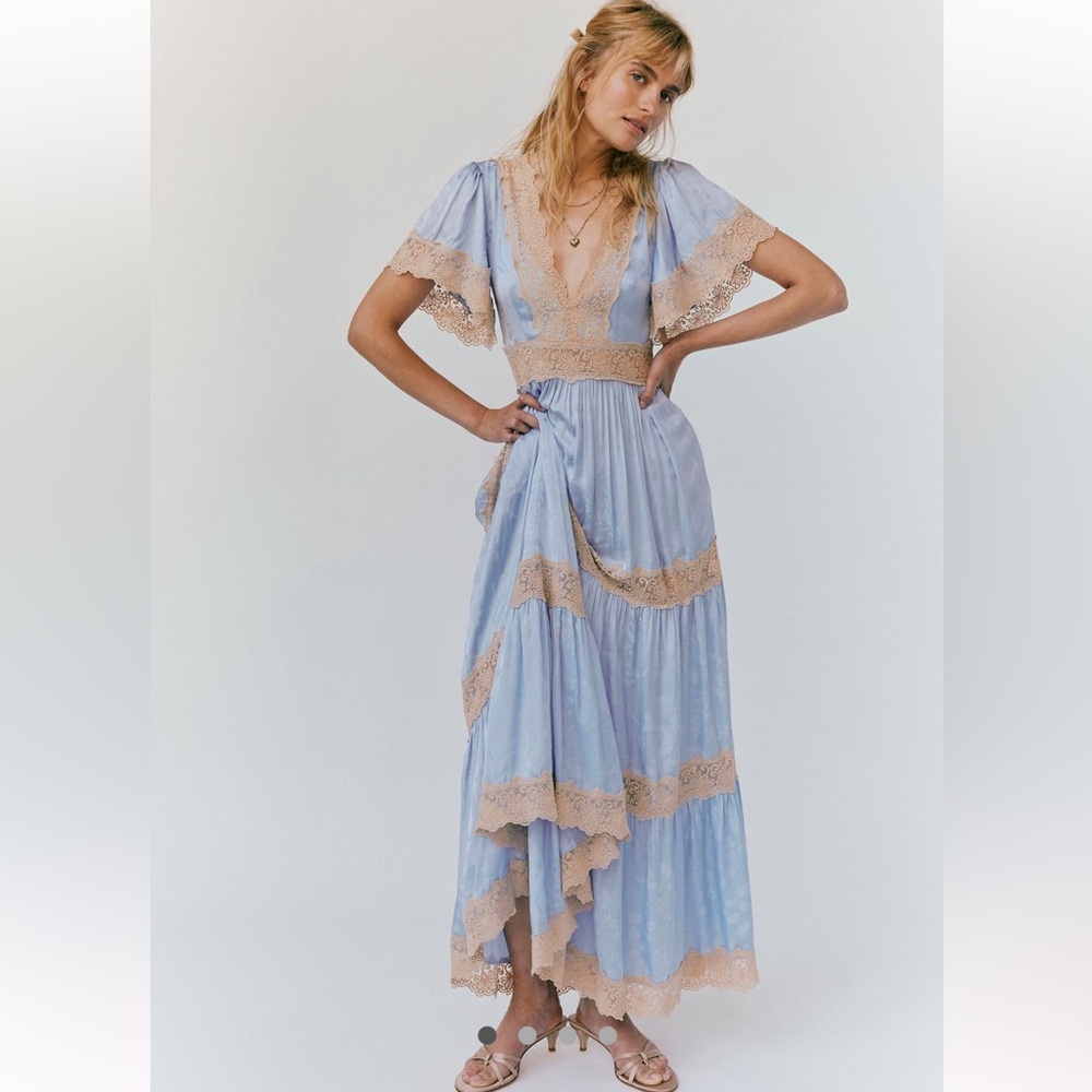 Spell Ocean Maxi Dress in Light Blue